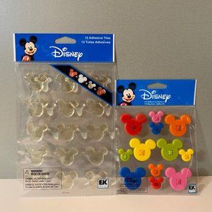 EK Success Disney Mickey Mouse Heads Adhesive Buttons & Tiles For Scrapbook